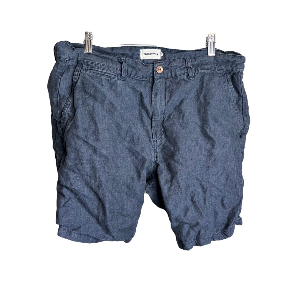 Taylor Stitch Navy Linen Maritime Shorts